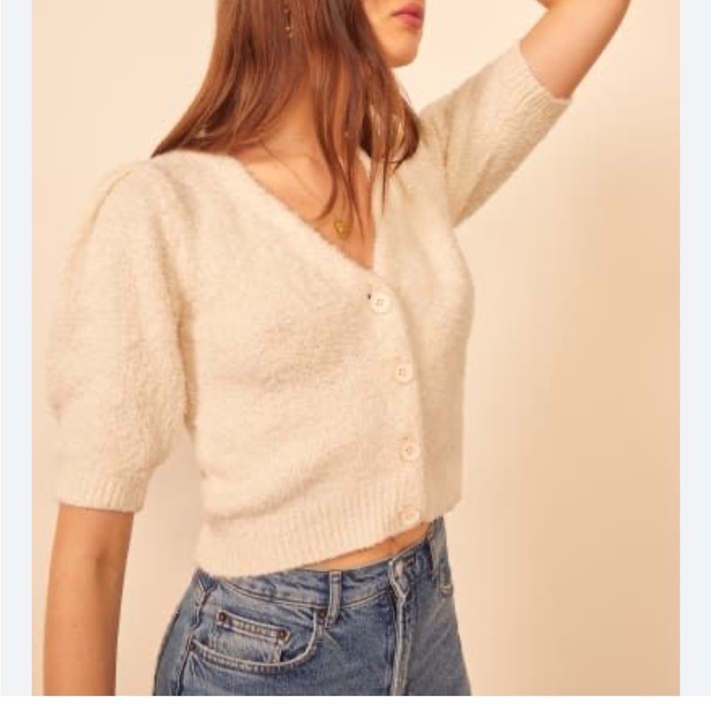HOPE ORGANIC COTTON CARDIGAN IN IVORY